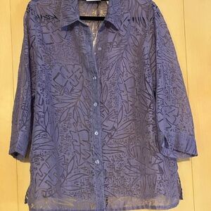 Alfred Dunner Lavender Sheer Blouse